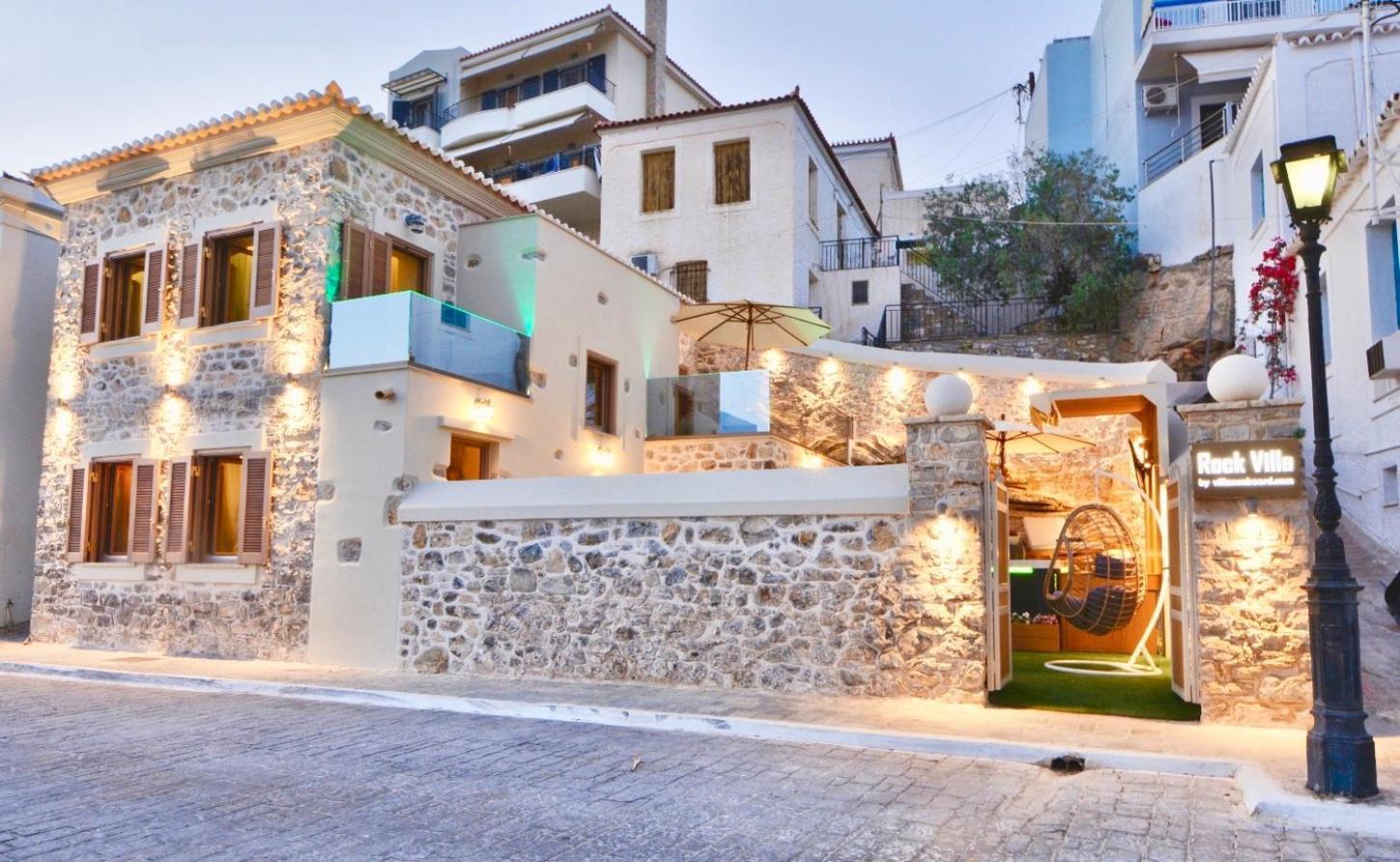 Sea-Front Jacuzzi&Garden Luxury Rock Villa Ermioni Exterior foto
